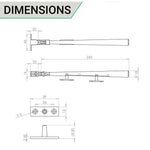 Contemporary Window Stay - 250mm - Polished Chrome - tradefit - 4