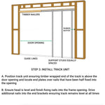 Pocket Door Kit for Double Doors With Synchronised Opening - 915 x 2032mm Max Door Size - 120mm Finished Wall Thickness - tradefit - 9