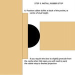 Pocket Door Kit for Single Doors with Soft Close - 915 x 2032mm Max Door Size - 120mm Finished Wall Thickness - tradefit - 10