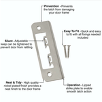 Strike Plate Adjustable Keep for Mortice Locks 120mm - Antique Brass - tradefit - 2