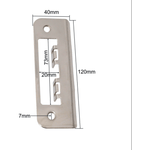 Strike Plate Adjustable Keep for Mortice Locks 120mm - Nickel Plated - tradefit - 3