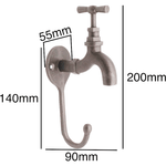 Tap Hook Cast Iron Coat Hook Garden Hook - 200mm - Self Colour Lacquered - tradefit - 4