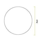 Circular Disc Fire Door Signage - 76mm x 1.5mm - Screw Fixed - Fire Door Keep Clear - Matt Black - tradefit - 2