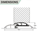 Roll Over Door Threshold Seal - Inward and Outward Opening - 1829mm - Aluminium - tradefit - 4