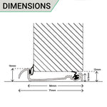Door Threshold Seal - 56mm Inward Opening - 1829mm - Aluminium - tradefit - 4
