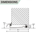 Door Threshold Seal - 56mm Inward Opening - 1829mm - Black - tradefit - 4