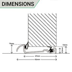 Door Threshold Seal - 44mm Inward Opening - 1829mm - Aluminium - tradefit - 4