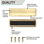 Inner Letter Box Tidy - 400x127mm - Polished Brass - tradefit - 5
