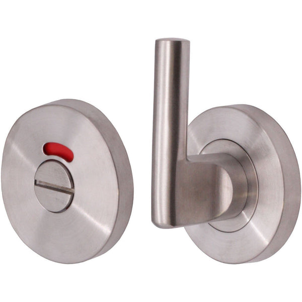 Disabled WC Turn & Release - 52mm x 8mm Rose - 8mm Spindle - Satin Stainless Steel - tradefit - Featured Image