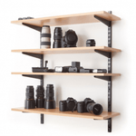 Twin Slot Shelving - Bracket - Black - 220mm - tradefit - 9