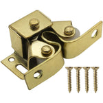 Twin Roller Catch - 32 x 14.5mm - Brass Plated - Pack of 4 - tradefit - 2