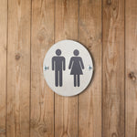 Circular Disc Navigation Signage - 76mm x 1.5mm - Screw Fixed - Unisex - tradefit - 5
