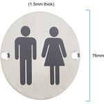 Circular Disc Navigation Signage - 76mm x 1.5mm - Screw Fixed - Unisex - tradefit - 4