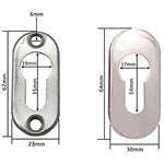 Upright Euro Escutcheon Oval Shaped Keyhole Cover - Polished Stainless Steel - tradefit - 3
