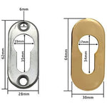 Upright Euro Escutcheon Oval Shaped Keyhole Cover - PVD Brass - tradefit - 2