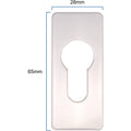 Repair Escutcheon Key Hole Cover Plate Euro Profile Self Adhesive Fix - Polished Stainless Steel - 28mm - tradefit