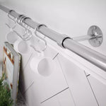 Kitchen Tool Holder Utensil Hanging Rack Storage Rail Kit 8 Hooks & Fixings 600x19mm Brushed Chrome - tradefit - 2