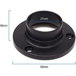 Wardrobe Rail End Socket - 25mm - Matt Black - Pack of 2 - tradefit - 3