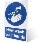 Now Wash Hands 300x200mm Self Adh Semi Rigid PVC - tradefit - 6