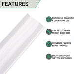 Door Finger Guard Protector - Rear Side - 1950mm - White - tradefit - 4