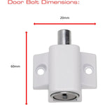 Patio Door Lock - 34x45mm - White - tradefit - 5