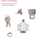 Patio Door Lock - 34x45mm - White - tradefit - 6
