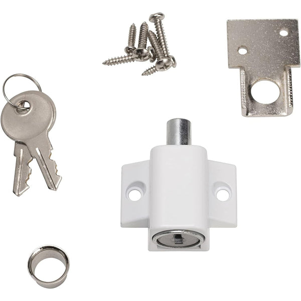 Patio Door Lock - 34x45mm - White - tradefit - Featured Image