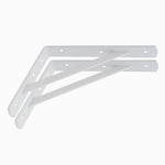 Strong Shelf Brackets Pair Reinforced Stay Arm Heavy Duty - 200 x 250 x 30 x 4mm - White - PAIR - tradefit - 1