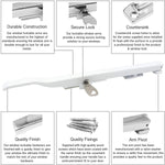 Locking Window Stay - 250mm - White - tradefit - 2