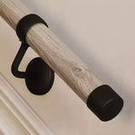 Handrail Kit Wooden / Timber - Interior Use - 3600mm - Driftwood / Matt Black - tradefit - 6