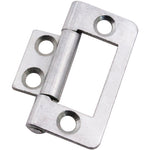 Steel Flush Cabinet Hinges - 40mm - Zinc Plated - Pair - EXCLUDING Screws - tradefit - 2