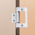 Steel Flush Cabinet Hinges - 40mm - Zinc Plated - Pair - EXCLUDING Screws - tradefit - 7