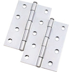 Steel Butt Hinges 1840 Loose Pin Pattern - 102x67x2mm - Zinc Plated - Pair - EXCLUDING Screws - tradefit - 2