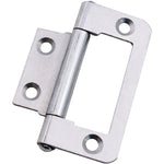 Steel Flush Cabinet Hinges - 50mm - Zinc Plated - Pair - EXCLUDING Screws - tradefit - 2