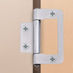 Steel Flush Cabinet Hinges - 50mm - Zinc Plated - Pair - EXCLUDING Screws - tradefit - 7