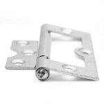 Steel Flush Cabinet Hinges - 75mm - Zinc Plated - Pair - EXCLUDING Screws - tradefit - 8