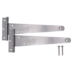 Medium Tee Door and Gate Hinge - 10 inch - Zinc Plated - tradefit