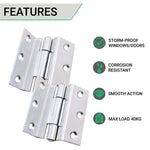 Rebated Cranked Stormproof Hinges 2.5