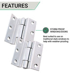 Rebated Cranked Stormproof Hinges 2.5
