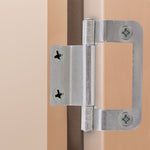 Steel Double Cranked Flush Cabinet Hinges - 50mm - Zinc Plated - Pair - EXCLUDING Screws - tradefit - 7