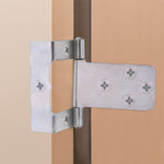Steel Cranked Flush Cabinet Hinges - 50mm - Zinc Plated - Pair - EXCLUDING Screws - tradefit - 7