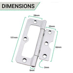 Fixed Pin Hurlinge Cabinet Hinge - 102mm - Zinc Plated - Pair - EXCLUDING Screws - tradefit - 5