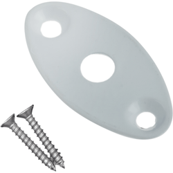 Rack Bolt Escutcheon - White Coated - Pack Of 10 - tradefit