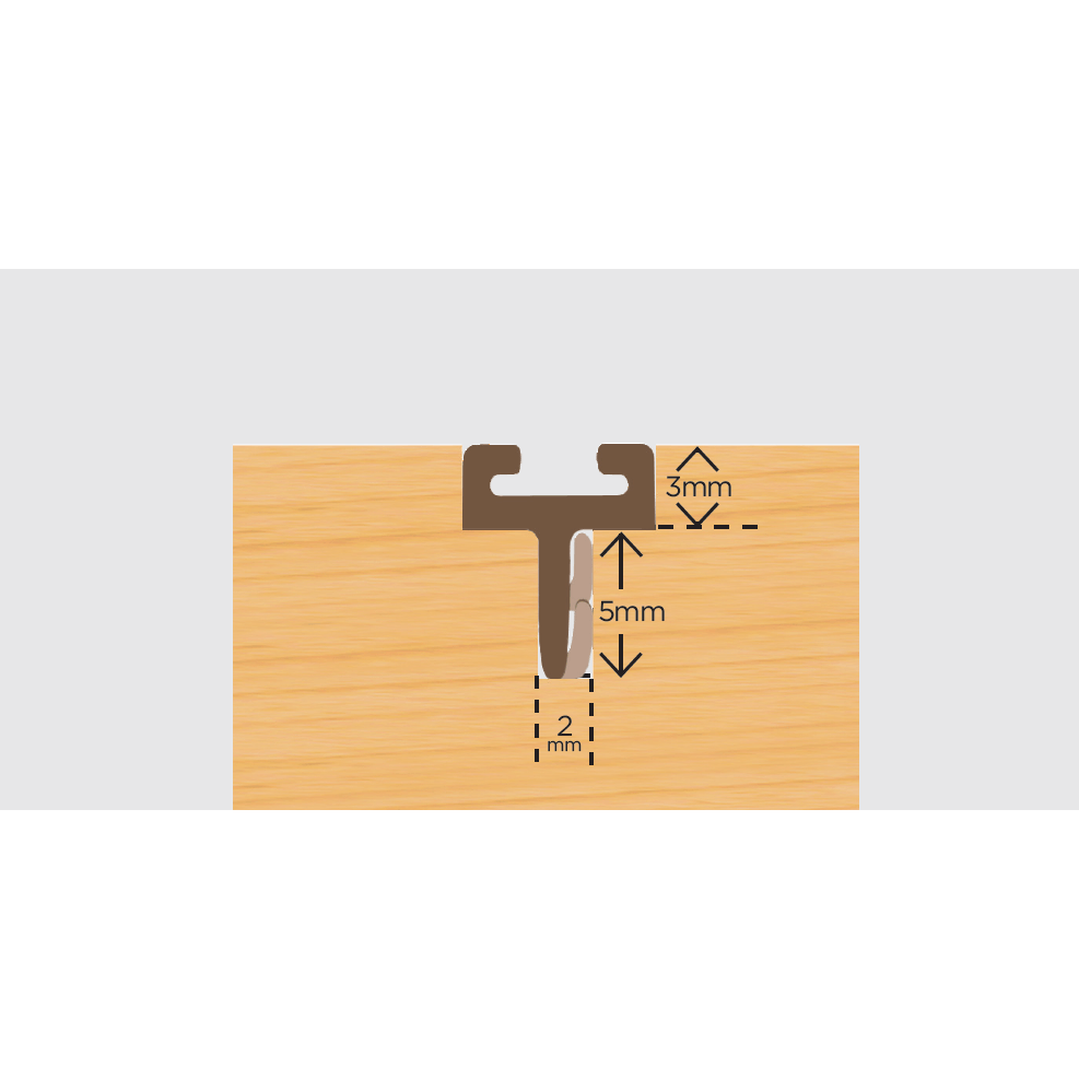 Sash Window Brush Pile Carrier Centre Leg - Without Pile - White - 2.2m ...