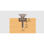 Sash Window Brush Seal Centre Leg - With Pile - Brown - 6.5mm Pile - 2.2m Length - tradefit - 1