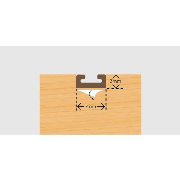 Sash Window Brush Pile Carrier Self Adhesive Without Pile Brown 2