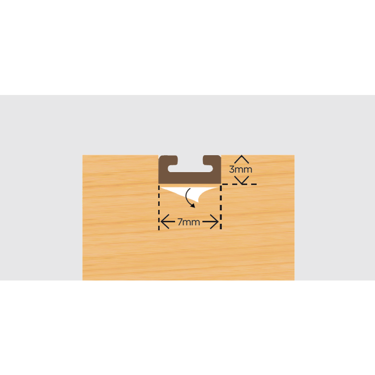 Sash Window Brush Pile Carrier Self Adhesive - Without Pile - White - 2 ...