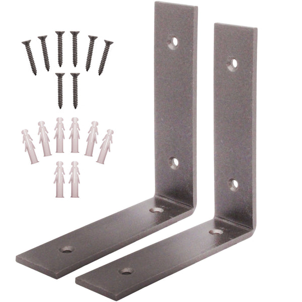 Scaffold Board Shelf Brackets 100mm PAIR Heavy Duty Rustic Wall Mounted Supports - tradefit - Featured Image