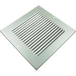 Intumescent Louvre Vent Grill Cover - 112 x 225mm - Silver - tradefit - 1