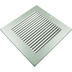 Intumescent Louvre Vent Grill Cover - 112 x 225mm - Silver - tradefit